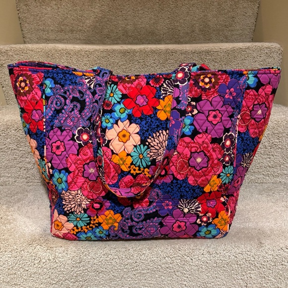 Vera Bradley Grand Tote- Floral Fiesta - Picture 2 of 4